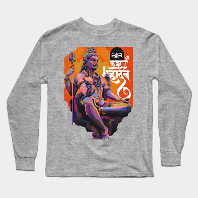 MAHADEV Long Sleeve T-Shirt by Suroto